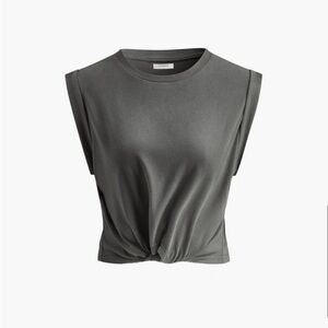 Commense Tee Crop Tie Front